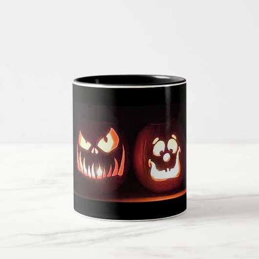 Halloween Pumpkins Tweekleurige Koffiemok (Center)
