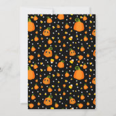 Halloween Pumpkins Whimsical Baby shower Kaart (Achterkant)