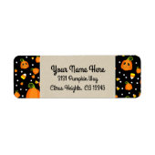 Halloween Pumpkins Whimsical Party Kraft Etiket (Voorkant)