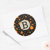 Halloween Pumpkins Whimsical Party Kraft Ronde Sticker (Envelop)