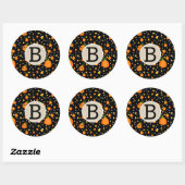 Halloween Pumpkins Whimsical Party Kraft Ronde Sticker (Vel)