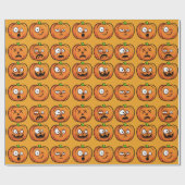 Halloween Pumpkins wrapkins inpakpapier (Vlak)