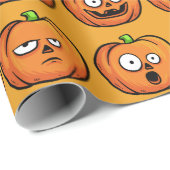 Halloween Pumpkins wrapkins inpakpapier (Rol Hoek)