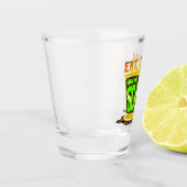 Halloween Pun Eet drink en wees angstig Shot Glas (Links)