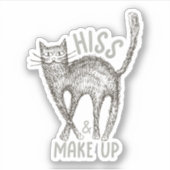 Halloween Pun: Hiss en make Up Sticker (Voorkant)