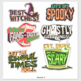 Halloween Pun Variety Sheet Sticker