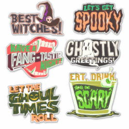 Halloween Pun Variety Sheet Sticker