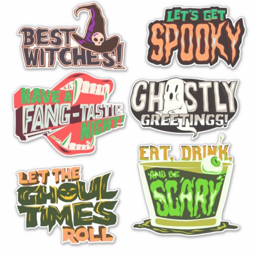 Halloween Pun Variety Sheet Sticker (Voorkant)