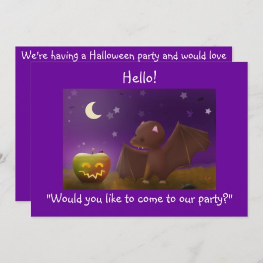 Halloween Punch Bowl - partijuitnodigingen Kaart (Voorkant / Achterkant)