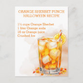 Halloween Punk Drink Recept Partijen Briefkaart (Voorkant)