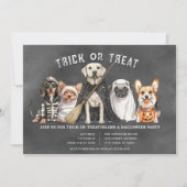 Halloween Puppies Uitnodiging voor Trick or Treat (Voorkant)