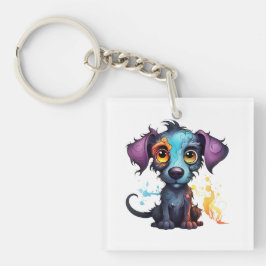 Halloween Puppy #12 Digitale kunst Sleutelhanger