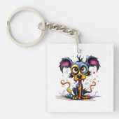 Halloween Puppy #4 Digitale kunst Sleutelhanger (Voorkant)