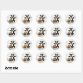 Halloween Puppy Ronde Sticker (Vel)