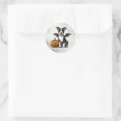 Halloween Puppy Ronde Sticker (Tas)