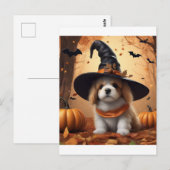 Halloween Puppy - Spooktacular Canine Costu Briefkaart (Voorkant / Achterkant)