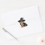 Halloween Puppy Vierkante Sticker (Envelop)