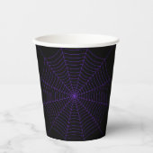 Halloween purple Spider web black Papieren Bekers (Voorkant)