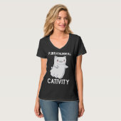 Halloween  Purranormal Cativity Ghost Cat T-shirt (Voorkant volledig)