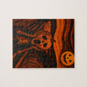 Halloween Puzzel - Pumpkin Skeleton "De Schreeuw" Legpuzzel (Horizontaal)