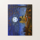 Halloween puzzel, trick or treat scène legpuzzel (Verticaal)