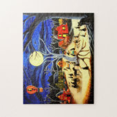 Halloween puzzle, heksen bereiden zich voor op Hal Legpuzzel (Verticaal)