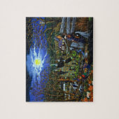 Halloween puzzle, heksen, school, universiteit legpuzzel (Verticaal)