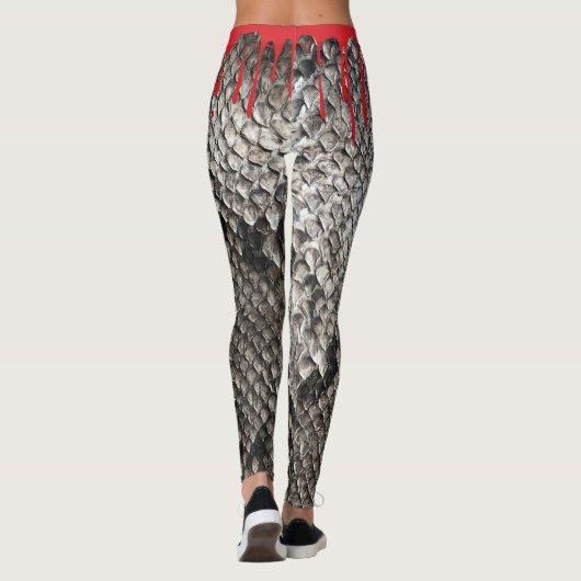 Halloween Python Snake Skin - Driving Blood Leggings (Achterkant)