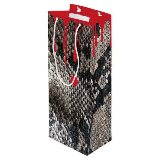Halloween Python Snake Skin - Driving Blood Wijn Cadeautas (Achterkant Gekanteld)
