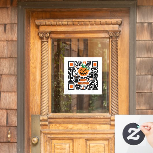 Halloween QR-code Raamsticker (Huis Deur)