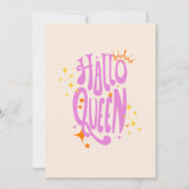 Halloween Queen, Halloqueen, Retro Halloween Art Feestdagenkaart (Voorkant)
