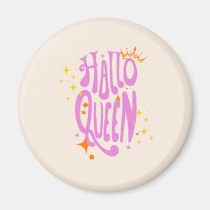 Halloween Queen, Halloqueen, Retro Halloween Art Magneet