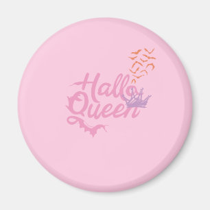 Halloween Queen, Halloqueen, Retro Halloween Art Magneet