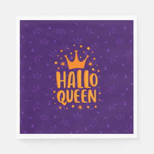Halloween Queen, Halloqueen, Retro Halloween Art Servet