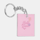 Halloween Queen, Halloqueen, Retro Halloween Art Sleutelhanger (Voorkant Links)