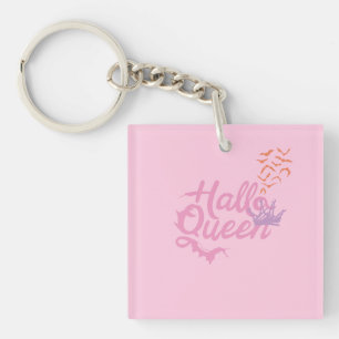 Halloween Queen, Halloqueen, Retro Halloween Art Sleutelhanger