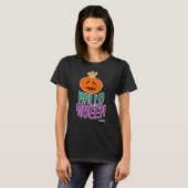 Halloween Queen Illustrated Cartoon Style Slogan T-shirt (Voorkant volledig)