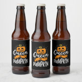 Halloween Queen of Pumpkin Bier Etiket (Flessen)