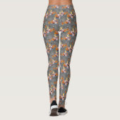 Halloween Queen Skull Herfst Flowers Spooky Holida Leggings (Achterkant)
