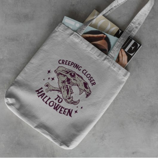 Halloween Quote Animal Skull Canvas tas