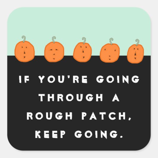 Halloween Quote Vierkante Sticker (Voorkant)