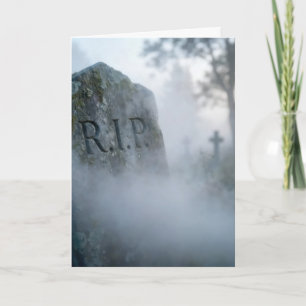 Halloween R.I.P. Grafsteen in Nevel Feestdagen Kaart