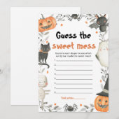 Halloween Raad de Sweet Mess Baby shower Game Kaart (Voorkant / Achterkant)