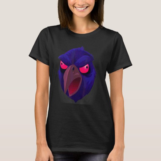 Halloween Raaf Gezicht 2 T-shirt (Voorkant)