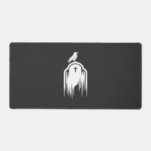 Halloween Raaf Grafsteen Silhouet Ontwerp Bureaumat