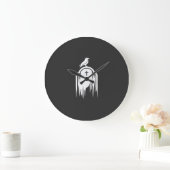 Halloween Raaf Grafsteen Silhouet Ontwerp Grote Klok (Huis)