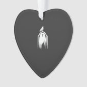 Halloween Raaf Grafsteen Silhouet Ontwerp Ornament (voorkant)