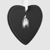 Halloween Raaf Grafsteen Silhouet Ontwerp Ornament (voorkant)