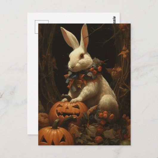 Halloween Rabbit Briefkaart (Voorkant / Achterkant)