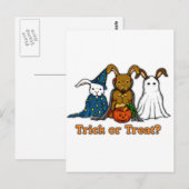 Halloween Rabbits Trick of Treating Briefkaart (Voorkant / Achterkant)
